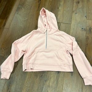 Lululemon medium\large scuba hoodie quarter zip Blush.